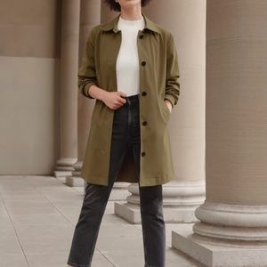 everlane mac coat olive